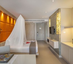 Двухместный люкс Honeymoon с видом на море двуспальная кровать в Cape Sienna Gourmet Hotel & Villas