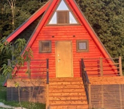 Участок с домиком "Помидор" А-фрейм категории комфорт в Ланьдиво