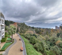 Двухместный номер Classic с видом на море и дендрарий двуспальная кровать в Delsochi