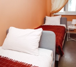 Две раздельные кровати в Hostel Vega