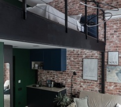 Дюплекс с мини-кухней и видом на улицу в 1715 Duplex Hotel