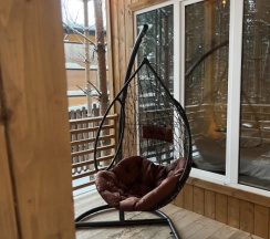 Просторная дача  с 2мя раздельными спальнями с панорамными окнами и сибирским банным чаном" в Дача на горе-море