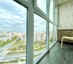Однокомнатная квартира с потрясающим видом на город в ЖК "Pragma House" в Rauktis apartments