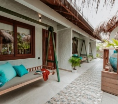 Двухместный номер Deluxe с видом на бассейн (двуспальная кровать) в Island Luxury Boutique Hotel, Fulhadhoo