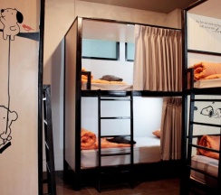 Кровать в общем номере в Picnic Hotel Bangkok
