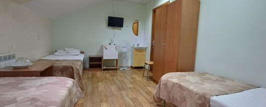 Трехместный номер 4 категории с раздельными кроватями. сан. узел с душем на этаже на мансарде в Фатима