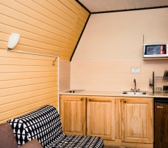 Коттедж эконом без сауны с двумя кроватями в спальне (2+3) в Красное озеро