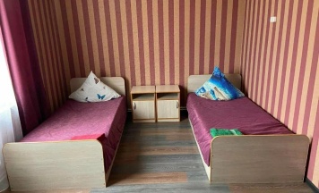 Номер эконом стандарт с 2 односпальными кроватями в Солнечная горка, гостевой дворик