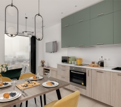 "Terrace 45" - 3х комнатные дизайнерские апартаменты на 45 этаже ЖК бизнес-класса D1 в Smart Lofts Moscow