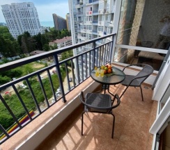 Видовая 2-комн. квартира 50кв.м  13/21 этаж. в Солнечный пляж