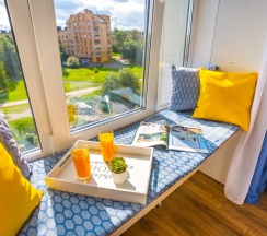 Студия с красивым видом из окна в Апартаменты Welcome Karelia  Riverside в Центре