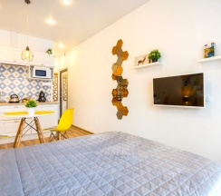 Студия с красивым видом из окна в Апартаменты Welcome Karelia  Riverside в Центре