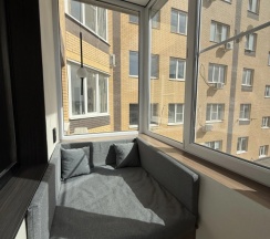 Двухместные апартаменты Standard с балконом (двуспальная кровать) в Квартира премиум
