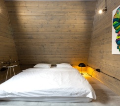 №7 A-Frame 100m2 с купелью и баней (оснащение дома, стоимость купели и бани см. Подробнее) в Les holidays