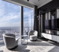 60 этаж вид на закат с высоты 250 метров в Heaven Apartments
