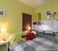 Четырех местный стандарт с двумя двухспальными кроватями в Мансарда