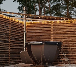 A-FRAME Dream House на первой линии с большой террасой, гриль зоной и банным чаном в Dream House