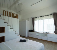 Двухместная вилла двуспальная кровать в Happy Family Villa