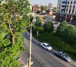 Двухместный полулюкс Мансарда с красивым видом из окна двуспальная кровать в Театр