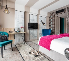 Номер стандарт с 2 односпальными кроватями, вид на город в Mercure
