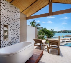 Двухместный люкс рядом с пляжем двуспальная кровать в Garrya Tongsai Bay Samui