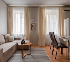 1-комнатные апартаменты студия в Kvart-Hotel (Кварт-Отель) на улице Тимура Фрунзе