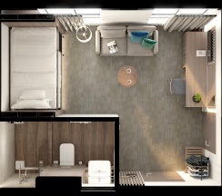 Стандартный номер с двухъярусной кроватью в All Inn