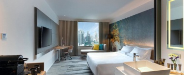 Двухместный номер Deluxe с видом на город 2 отдельные кровати в Novotel Bangkok Sukhumvit 4