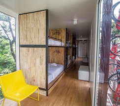 Кровать в общем номере в Ducati Bike Box Hostel