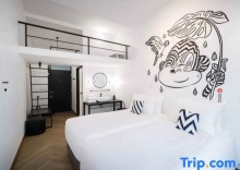 Капсула двуспальная кровать в Blu Monkey Hub & Hotel Ranong