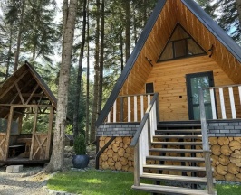 А-Фрейм 1 с красивым видом из окна в Wood palace