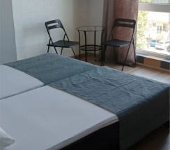 Двухместный номер с панорамным окном 2 отдельные кровати в Палуба