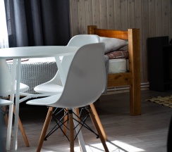 Четырехместный номер с 1 двуспальной или 2 односпальными кроватями с видом на озеро в Озеро