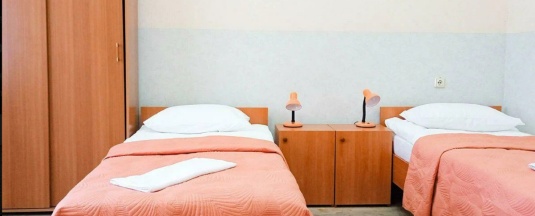 Кровать в 2-местном общем номере в Smart Hotel KDO Калуга