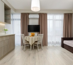 Апартаменты студия с балконом, вид на горы (#70,139) в Geo Apart