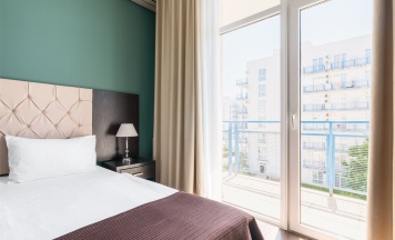 Стандарт 24 кв.м. с кухней | 1 большая кровать в Имеретинский