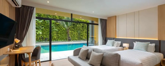 Двухместный номер Deluxe Pool Access 2 отдельные кровати в Wyndham Garden Naithon Phuket