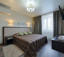 Однокомнатный номер бизнес-класса с гостиной-кухней и спальней в Degas lite hotel