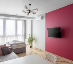 Апартаменты с видом на город 2 отдельные кровати в Апартаменты LITTE - Nordy Homes