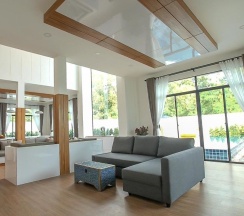Двухместная вилла двуспальная кровать в Happy Family Villa