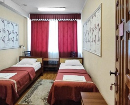 Кровать в 2-местном общем номере в Smart Hotel KDO Миасс