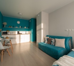 Апартаменты студия Бирюза ApartaMIA в Семейный уголок