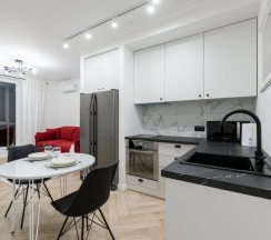 Двухместные апартаменты Superior двуспальная кровать в Апартаменты Румер в современном жилом комплексе у ТЦ Дана Молл