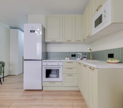 Двухместные апартаменты c 1 комнатой с видом на город (двуспальная кровать) в Апартаменты Счастливые метры со стильным дизайном в центре Королёва