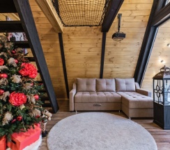 Aframe Luxe Black | Банный чан на территории в Берёзовая роща