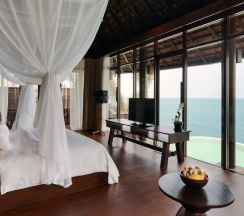 Двухместный Silavadee Pool Villa Suite No. 2 oceanfront двуспальная кровать в Silavadee Pool Spa Resort