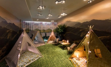 Двухместный люкс Glamping Starry двуспальная кровать в Hong Kong Gold Coast Hotel