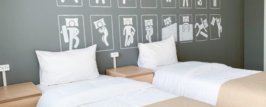 Номер эконом стандарт с 2 односпальными кроватями в Welcome Inn