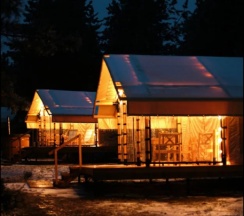 Тент-хаус в сосновом лесу в Синий Яр