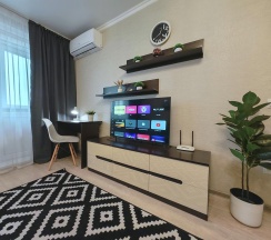 4-местные 1-комнатные апартаменты люкс с 1 двуспальной кроватью в Sutki Life (Сутки Лайф) на Космонавтов